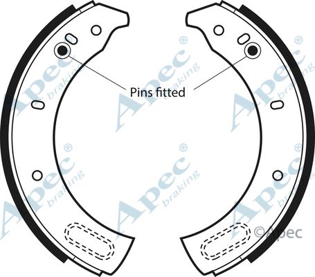 APEC BRAKING Piduriklotside komplekt SHU233